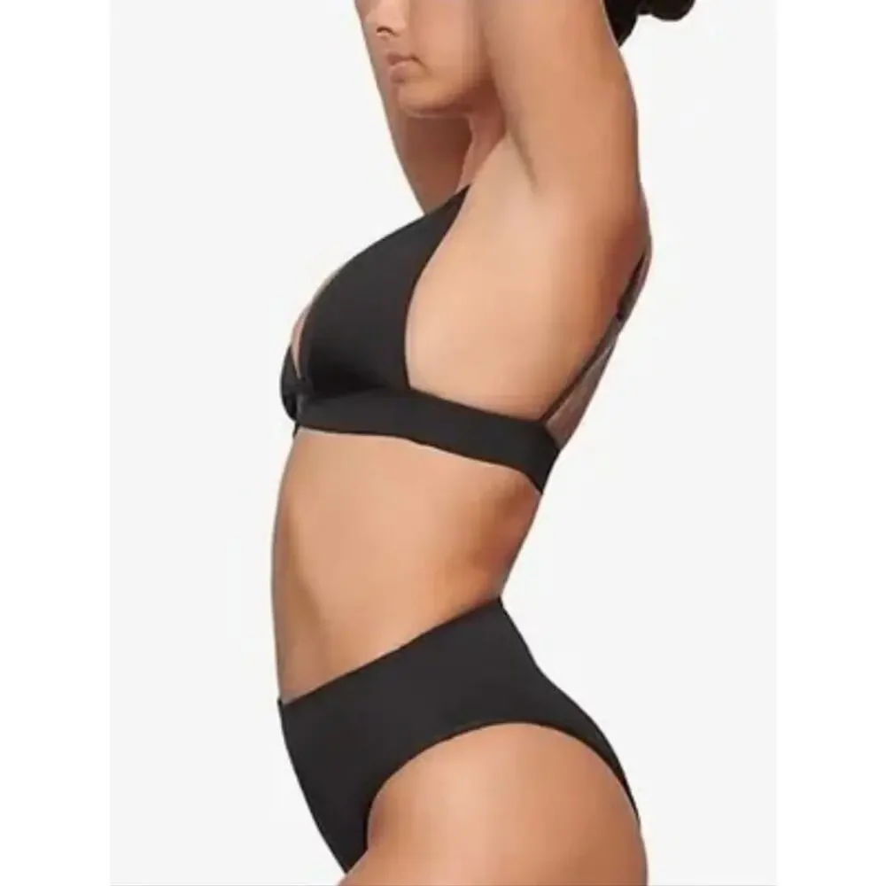 NWT SKIMS Recycled Swim Black Bikini Set Sz Lg